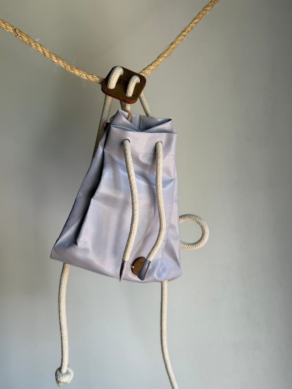 IF Italy Lavender Eco Leather Mini Backpack Purse NWT